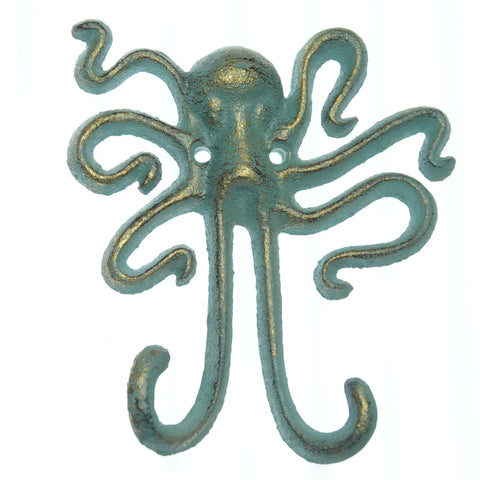Cast iron octopus hook-green