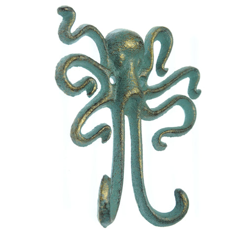 Cast iron octopus hook-green
