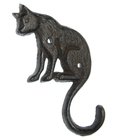 Cast iron cat tail hook-brown