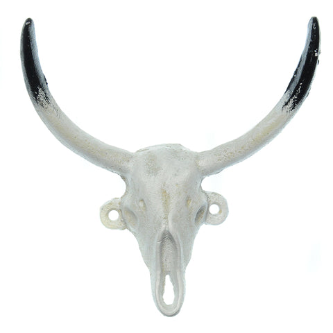 Cast iron taurus hook- white