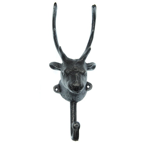 Cast iron reindeer hook-silver