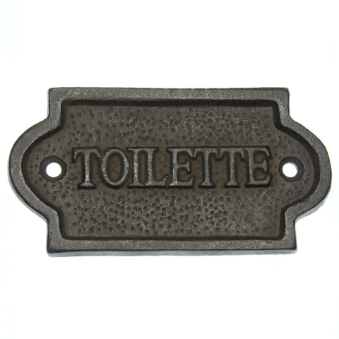 Brown toilette sign
