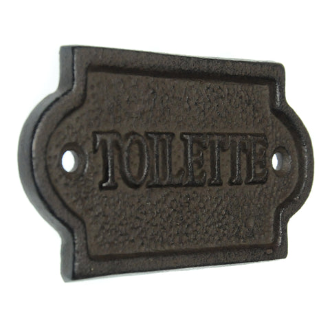 Brown toilette sign