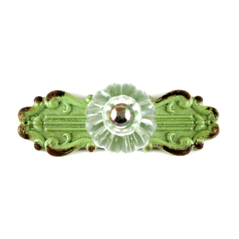 Acrylic pull w/cast backing-green