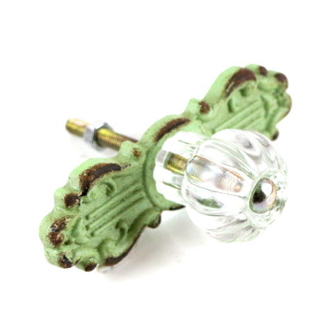 Acrylic pull w/cast backing-green