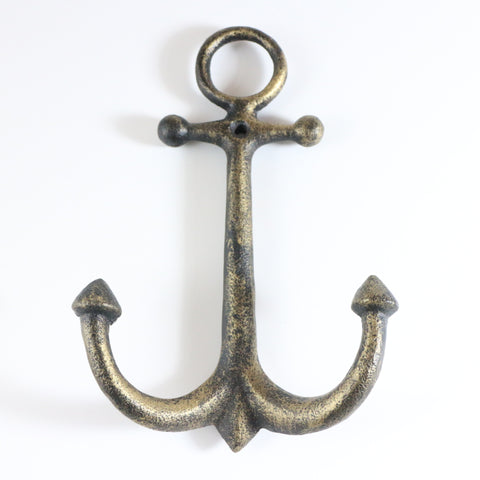 Tall anchor hook-antique gold