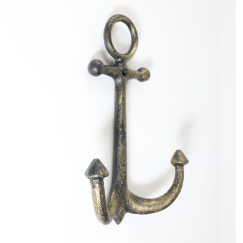 Tall anchor hook-antique gold