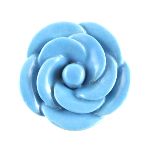 Ceramic rose pull-blue