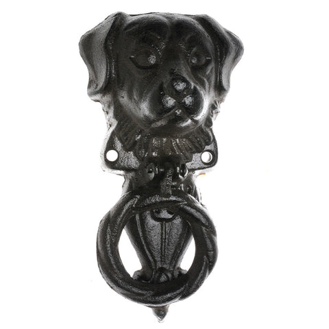 Dog face door knocker-black