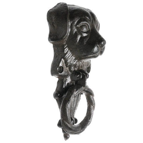 Dog face door knocker-black