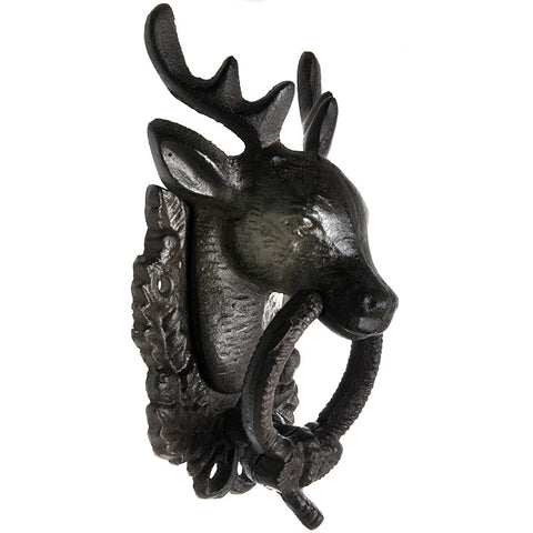 Stag head door knocker-brown