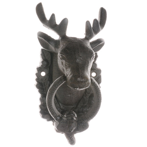 Stag head door knocker-brown