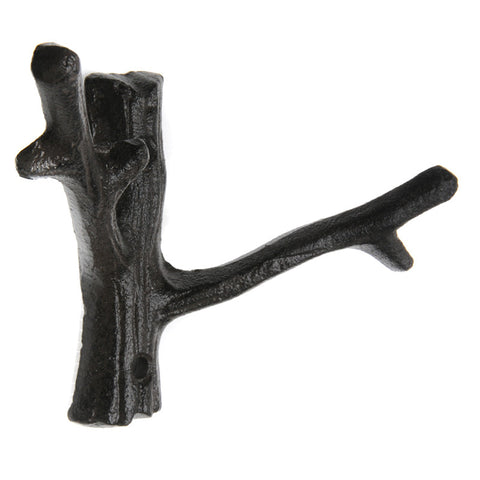 Cast iron double branch hook-black