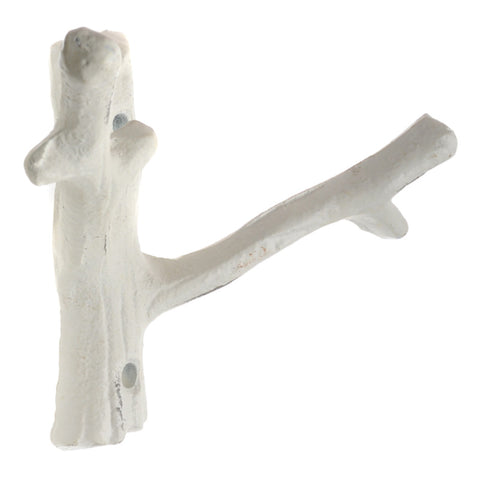 Cast iron double branch hook - White