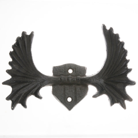 Cast iron antler hooks-brown