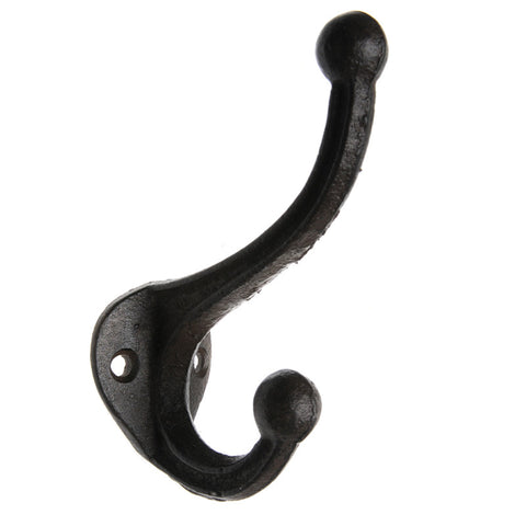 Cast iron basic hook-black