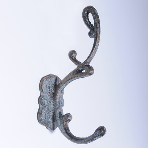 Cast iron Victorian hook-antique blue