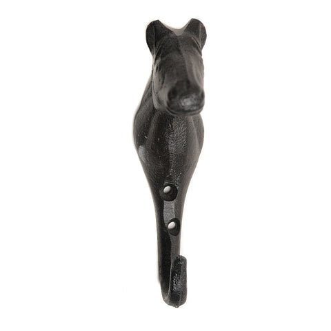 Cast iron horse head hook-black