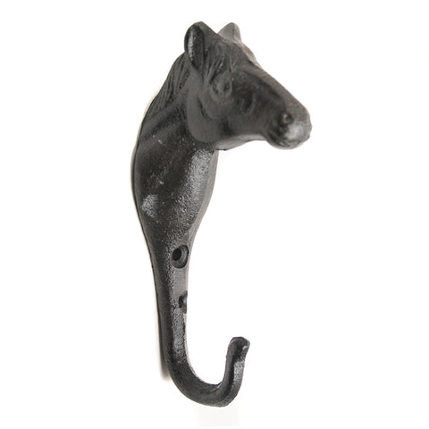 Cast iron horse head hook-black