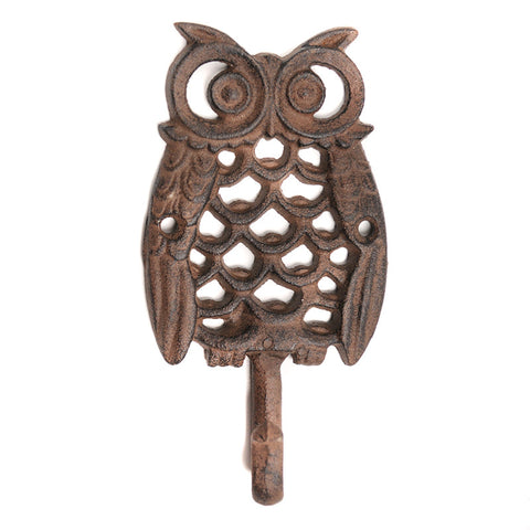 Cast iron holey owl hook