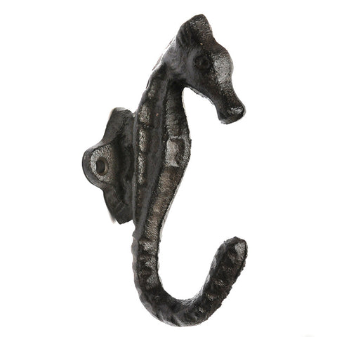 Large cast iron seahorse-brown
