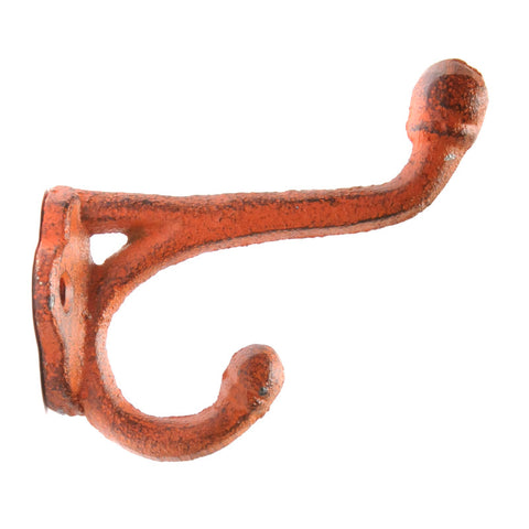 Cast iron small straight top hook-orange