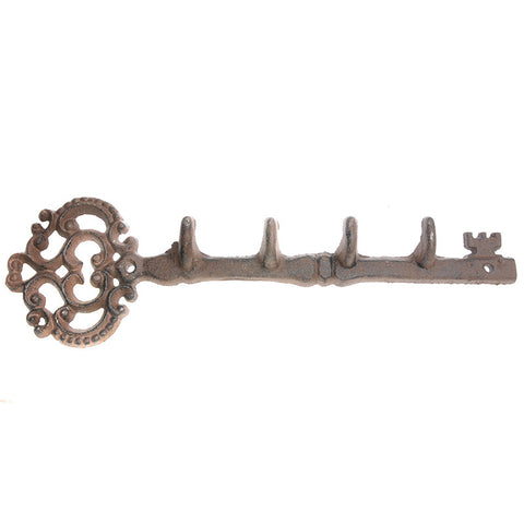 Nostalgia key hooks in a row-brown