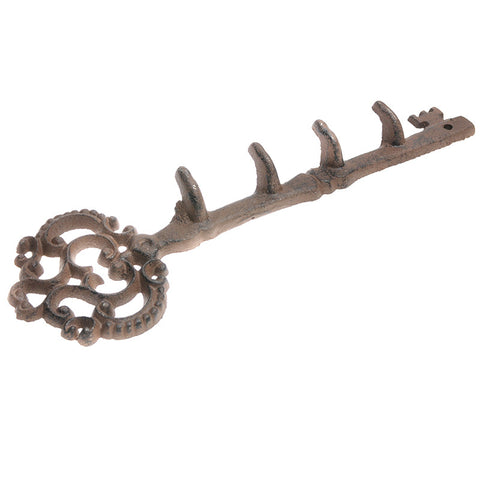 Nostalgia key hooks in a row-brown