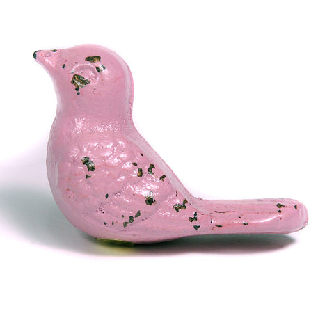 Cast iron bird pull-light pink