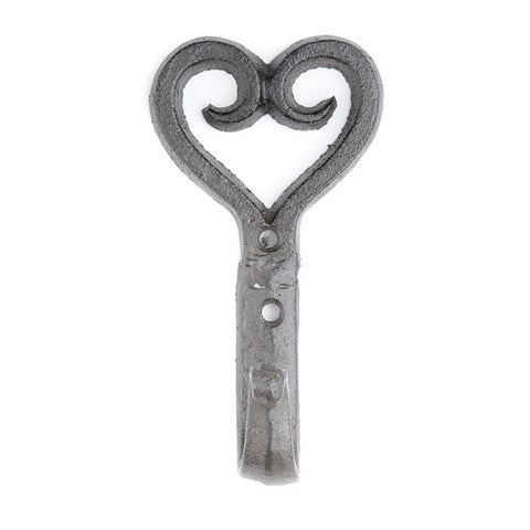 Cast iron heart hook