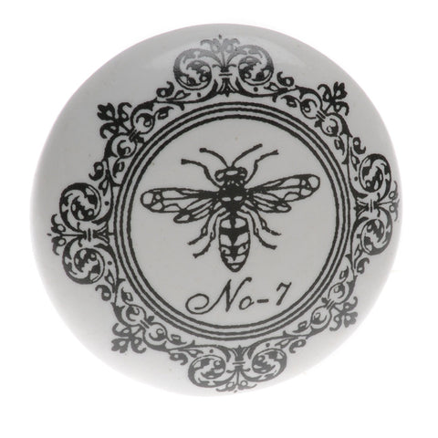 Ceramic pull with bee decal