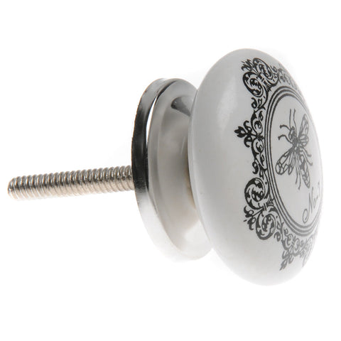Ceramic pull with bee decal
