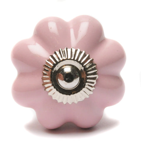 Ceramic pumpkin shaped pull-pink