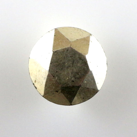 Diamond cut glass pull with silver distressed paint finish.