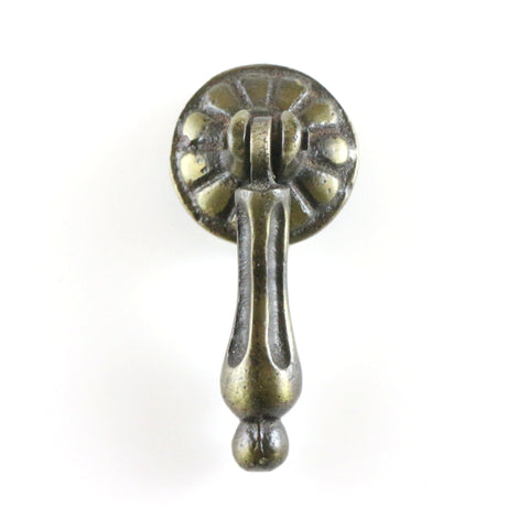 Brass antique style droplet pull