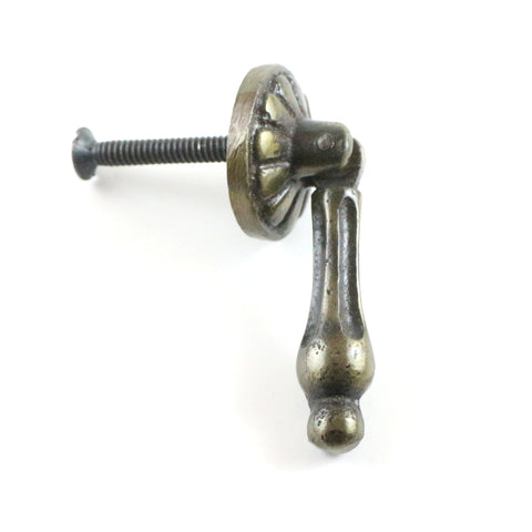 Brass antique style droplet pull
