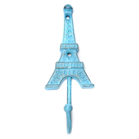Cast iron Eiffel tower hook - Blue