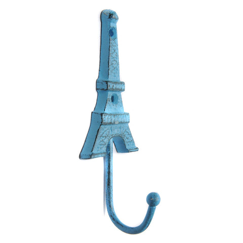 Cast iron Eiffel tower hook - Blue