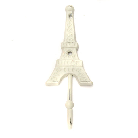 Cast iron Eiffel tower hook - White