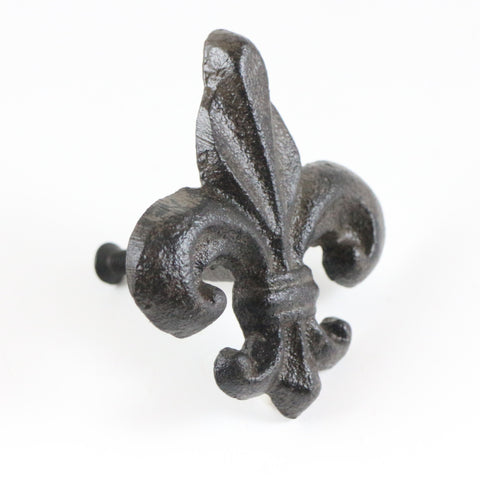 Cast iron Fleur de Lis pull-brown