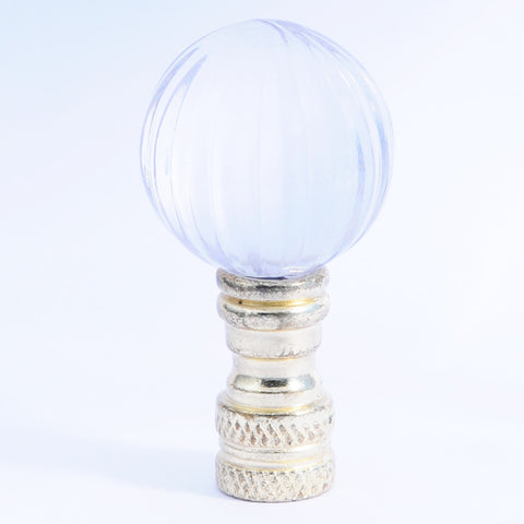 Large round glass finial