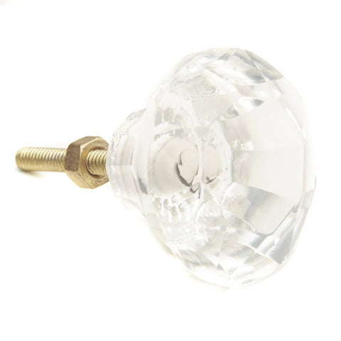 2" glass diamond pull-clear