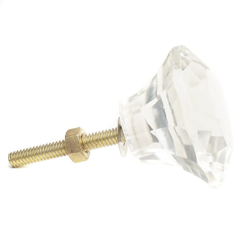 2" glass diamond pull-clear