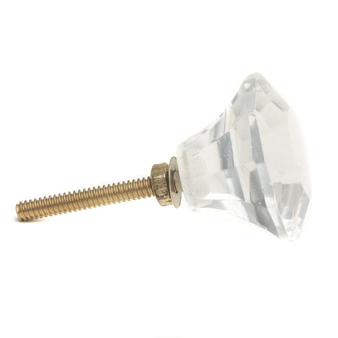 1 3/8" glass diamond pull-clear