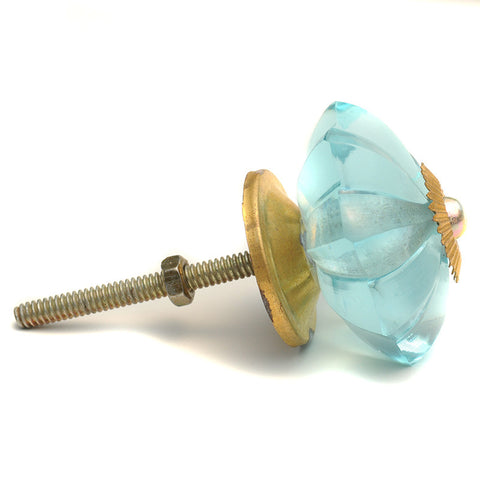 Glass melon pull-turquoise