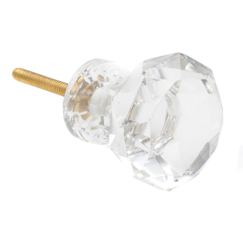 Large cut glass pull on pedestal