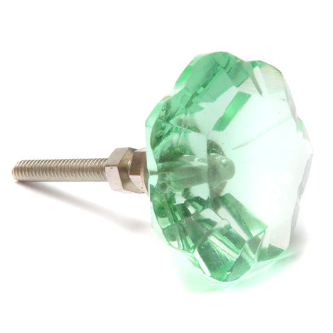 Glass scalloped edged pull-green