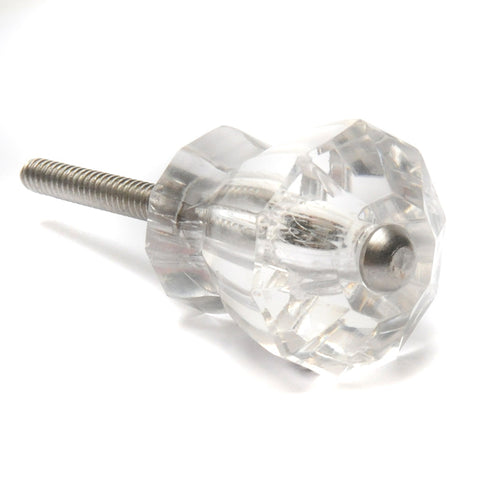 Angular vintage-look glass pull-clear