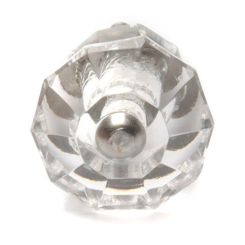 Angular vintage-look glass pull-clear