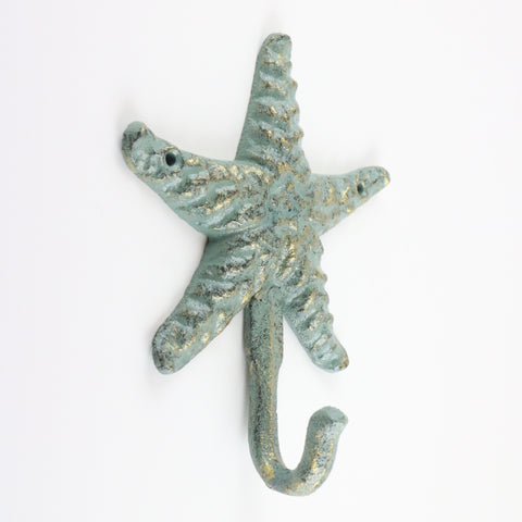 Cast iron starfish hook-green